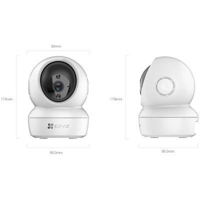 Kamerë IP Ezviz H6c CS-H6c-R101-1G2WF, Full HD 1080p, Wi-Fi, e bardhë
