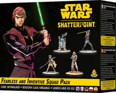 Lojë tavoline Atomic Mass Games Star Wars Shatterpoint Fearless and Inventive Squad Pack, zgjerim miniaturash, 2 lojtarë, 90 minuta