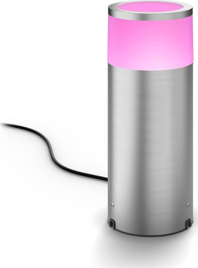 Lampë kopshti Philips Hue Calla Pillar Extension, 25.2cm, White & Color Ambiance, ngjyrë argjendi