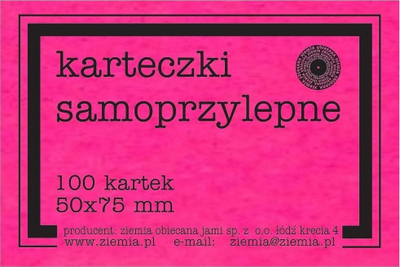 Fletëngjitëse vetëngjitëse Promised Land Fluo, 50x75mm, 100 fletë, rozë