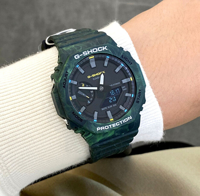 Orë për meshkuj Casio G-SHOCK GA-2100FR-3AER, e gjelbër