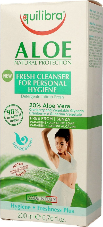 Xhel për higjienën intime Equilibra Aloe Cleanser Aloe Vera, 200ml