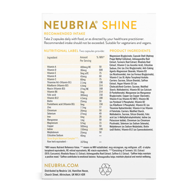 Kapsula Neubria SHINE (për mirëqenie emocionale), 60 copë