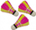 Aksesorë për tenis Victoria Sport, rozë/të verdhë, 3 copa