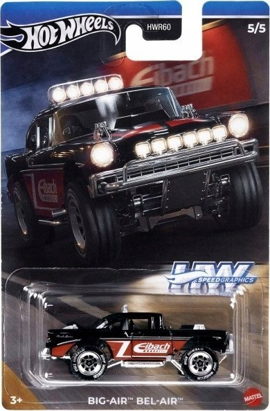 Makina lodër Hot Wheels Big Air Bel Air, HW Speed Graphics, model HWR60, shumëngjyrëshe