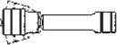 Zgjatues artikulues Teng Tools 3/8", 250mm, çelik chrome vanadium