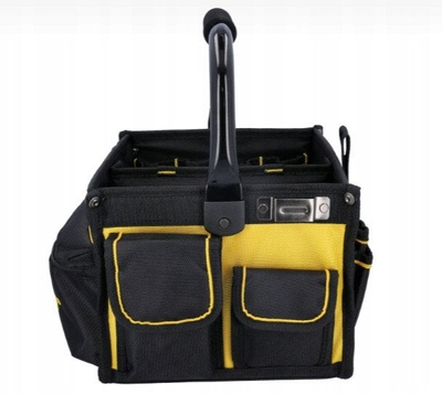Çantë mjetesh Dewalt TOUGH MASTER, e hapur, shumë xhepa, e zezë