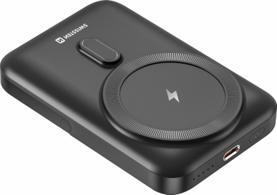 Надворешна батерија Swissten 10000mAh, PD 20W, MagSafe, црна