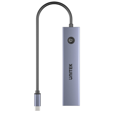 Hub USB C Unitek 7 në 1, 4K 60Hz, PD 100W, gri