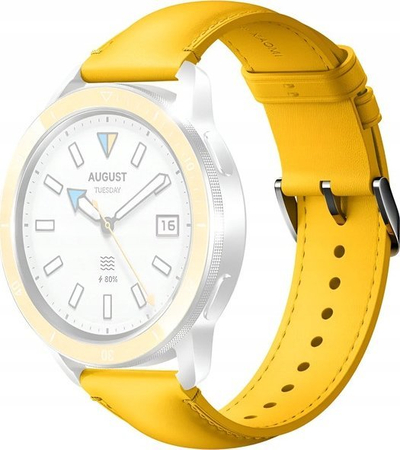 Rrip ore Xiaomi Watch Strap Chrome, lëkurë artificiale, i verdhë