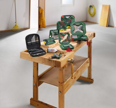 Set bori për trap Bosch X-Line, 34 pjesë, me kuti, jeshile