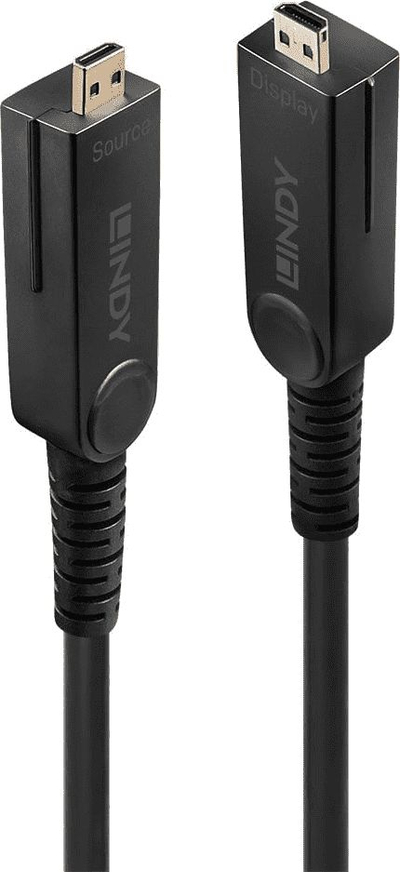 Kabllo optike hibride Lindy HDMI 2.0, 18G, 10m, i zi
