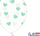 Balona dekorative Strong Heart Balloons Crystal Clear, 30 cm, set me 6 copë, transparente