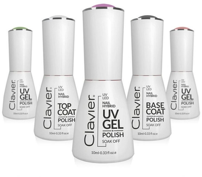 Lак за нокти Clavier Luxury 049, UV хибрид, 10ml, светло розова