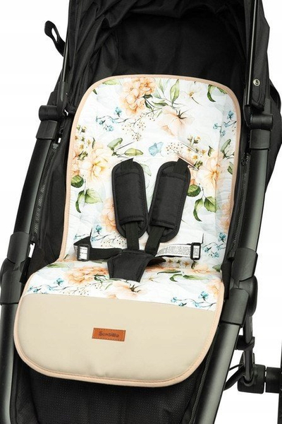 Insert kadife për karrocë Velvet Pushchair Liner PEONY, universal, i dyanshëm, rozë