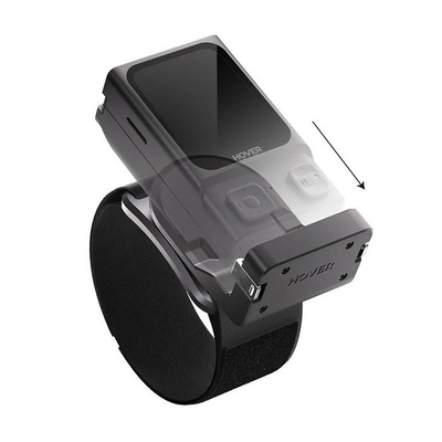 Rrip krahu HoverAir Beacon Armband, i rregullueshëm, për aktivitete outdoor, i zi