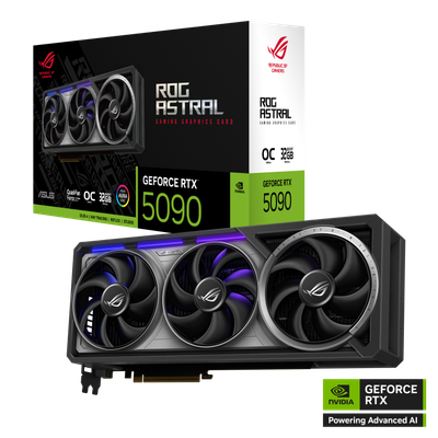 Kartelë grafike ASUS ROG Astral GeForce RTX 5090, 32GB GDDR7, ARGB, e zezë