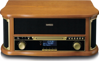 Gramafon Lenco TCD-2571, USB, kasetë, radio DAB+, dru natyral