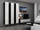 Komodë TV Cama Meble Vigo 140, 140x40x30cm, shkëlqim bardh e zi