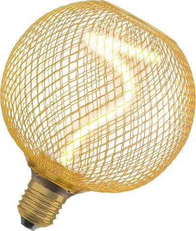 Llampë dekorative OSRAM Decor LED Spiral Filament Globe, E27, 3.5W, 1800K, ngjyrë ari