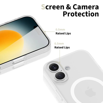 Kapak telefoni Tech-Protect MagSlim MagSafe për iPhone 17, matt, i bardhë