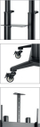 Поден држач за телевизор Hagor BrackIT Stand HD XXL, до 120\", црн