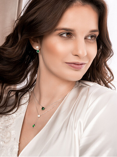 Qafore për femra Preciosa Pure Pearl 5336 66, e argjendtë