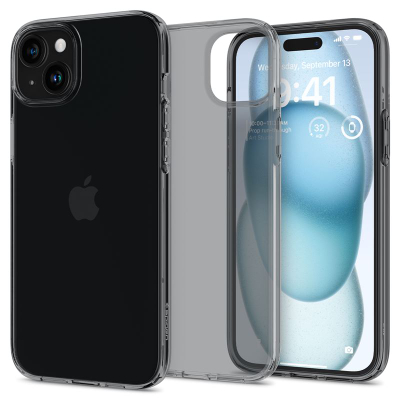 Mbrojtëse Spigen për iPhone 15, Crystal Flex, Space Crystal, e hirtë