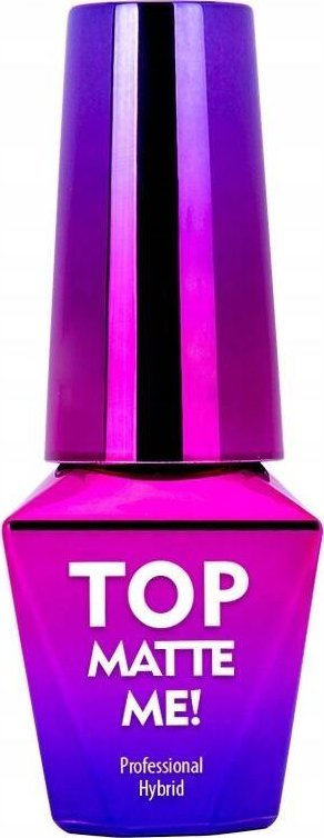 Top coat për thonj Molly Lac Matte Me, efekt mat, profesional, 10 ml