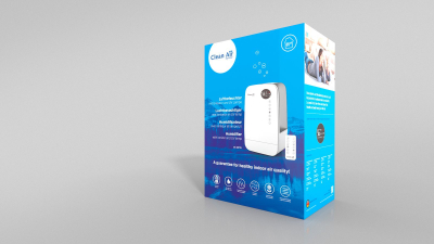 Lagështues ajri Clean Air Optima CA-607W, 65m², UVC dhe jonizues, i bardhë