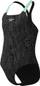 Kostum noti Speedo Girls Allover Powerback, për goca, Endurance+, i zi jeshil