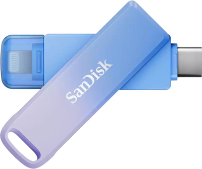 USB SanDisk iXpand Flash Drive, Lightning USB C, 128GB, blu lejla