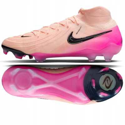 Këpucë futbolli Nike Phantom Luna II Elite FG, tapone për bar natyral, profesioniste, rozë me të zezë