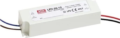 Furnizim energjie MEAN WELL LPV-20-12, 20W, 12V DC, i bardhë