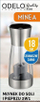 Mulli për kripë edhe piper Odelo Minea, 2 në 1, 18 cm, inox argjendtë