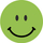 Etiketa ngjitëse Avery Zweckform 3858 Positive Smiley, rrethore 19mm, 250 copë, jeshile