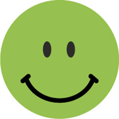 Etiketa ngjitëse Avery Zweckform 3858 Positive Smiley, rrethore 19mm, 250 copë, jeshile