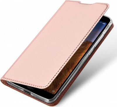 Mbulesë telefoni Dux Ducis Skin për Samsung Galaxy A01, me kapak dhe xhep karte, rozë e hapur