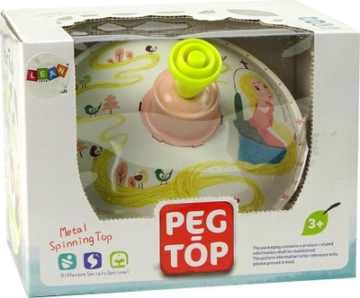 Top rrotullues metalik Leantoys Rapunzel, për fëmijë, i verdhë