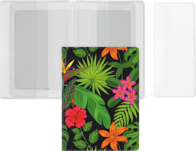 Mbulesë dokumentesh Biurfol Flowers OD-24-16, PVC, për leje qarkullimi, shumëngjyrëshe