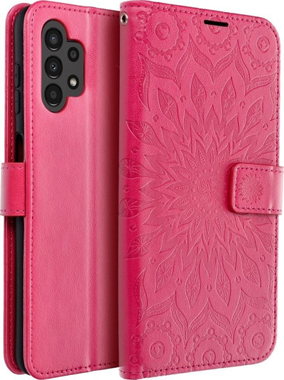 Këllëf libri OEM MEZZO për Samsung Galaxy A13 4G, mandala, me xhepa kartash, rozë