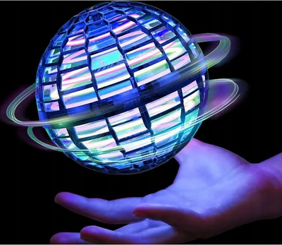Lodër fluturuese Amewi Magic Hover Fly Ball, 9.6cm, LED, blu