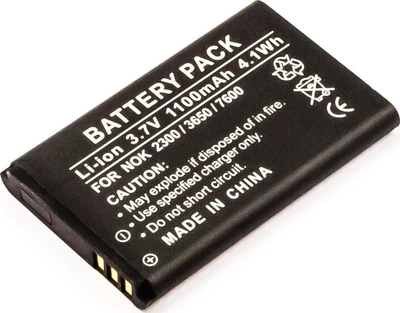 Bateri telefoni CoreParts MBMOBILE1048, 1100mAh, Li ion 3.7V, e zezë