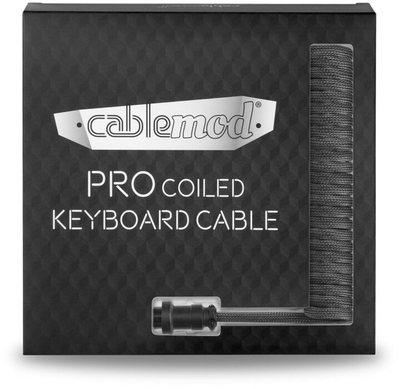 Kabllo spirale CableMod Pro, USB-C/USB-A, 1,5m, gri