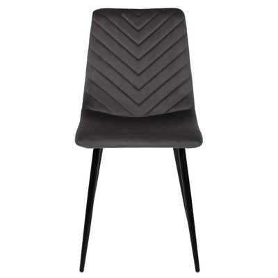 Karrige ngrënieje Latrell 43x54x88Hcm (HM8587.01), gri/ zezë