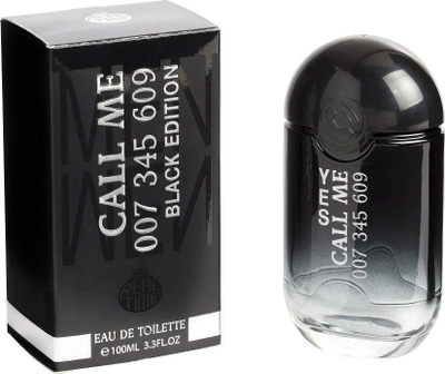 Parfum për burra Real Time Call Me Black Edition, Eau de Toilette, 100 ml, i zi
