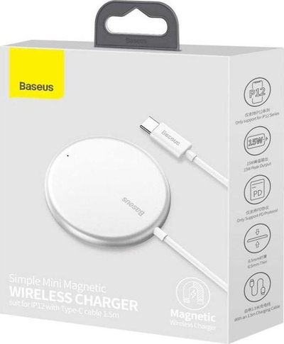 Karikues induksioni Baseus Simple Mini iPhone 15W QI WXJK-F02