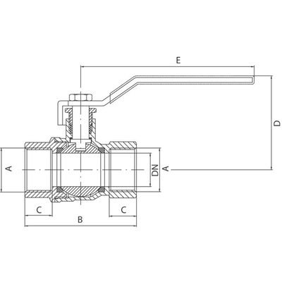 Valvul sferike Ferro KPH6, 2", bronz