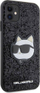 Këllëf telefoni Karl Lagerfeld KLHCN61G2CPK për iPhone 11 XR, Glitter Choupette Patch, i zi