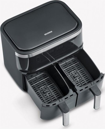 Fritezë ajri Severin FR 2453, 2 x 3.25L, 2850W, e zezë